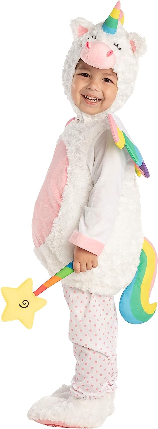 Spooktacular Creations Cute Lil’ Baby Unicorn Costume with Wings and Star Wand for Halloween Dress Up Party, Cosplay Party - Image 4